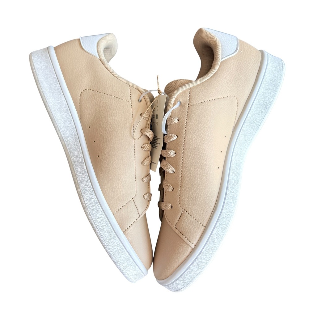 Adidas Urban Court Sneakers Tan White Casual Low Top IF4078 Mens Size 9 NEW - Picture 7 of 16